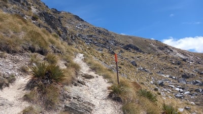 ベンロモンド山頂途中の岩場の区間